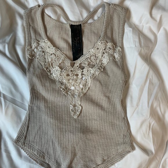 FREE PEOPLE Laced Open-Back Top Size XS - Picture 1 of 3